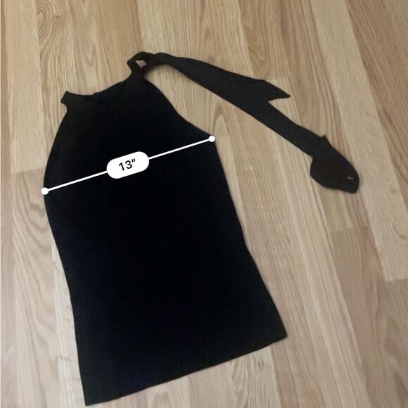 Ann Taylor Loft crepe top sleeveless straight flowing cut Small neckline twisted - Picture 9 of 11